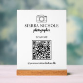 Photographie moderne QR Code Carte de visite (Neutre)