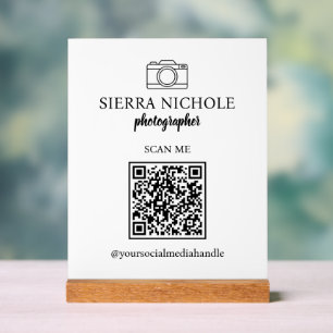 Photographie moderne QR Code Carte de visite