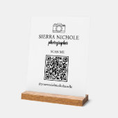 Photographie moderne QR Code Carte de visite (Angle)