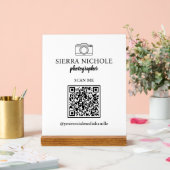 Photographie moderne QR Code Carte de visite (Mariage)