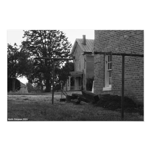 Photographie noir et blanc de la Vieille Maison (Devant)