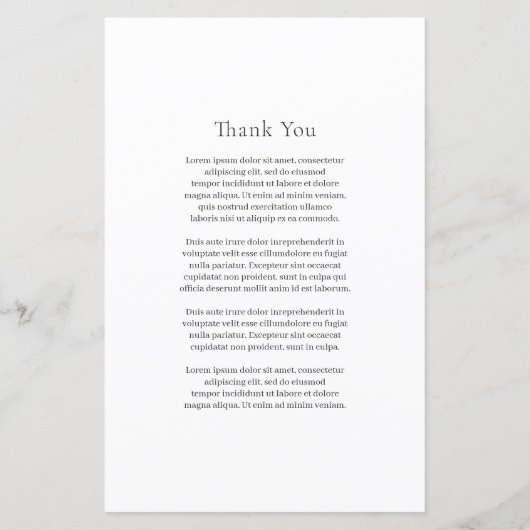 Photographie noir et blanc élégant Menu Mariage mo (Dos)