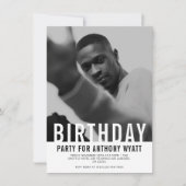 Photographie noir et blanc Invitation de fête d'an (Devant)