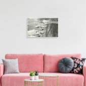 Photographie noir et blanc Rivière Calm sur toile (Insitu(Salon))