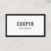 Photographie noir noir chic Carte de visite de cod (Devant)