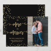 Photographie noire Cartes de Faire-part de grosses (Devant / Derrière)