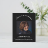 Photographie noire élégant programme funéraire (Debout devant)