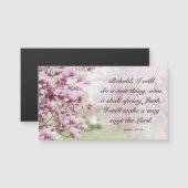 Photographie rose florale Magnet de citation inspi (Devant / Derrière)