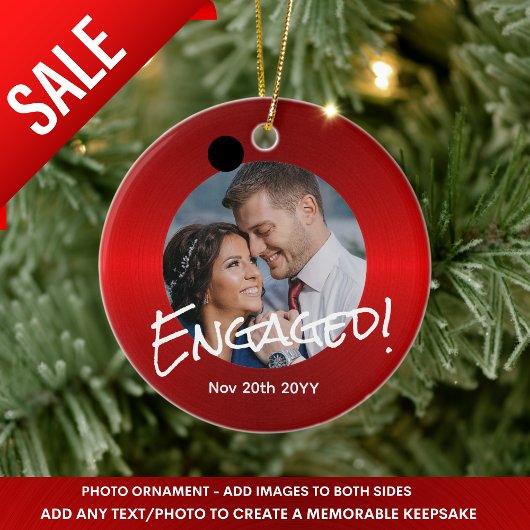 Photographie rouge métallique Décoration de Noël M