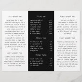 Photographie simple noir blanc triple Brochure (Dos)