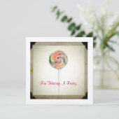 PHOTOGRAPHIE vintage INVITATION DU PARTI LOLLIPOP (Debout devant)