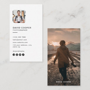Photography Modern Full Cover Photo Visitekaartje
