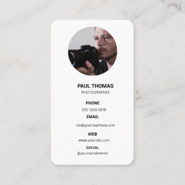 Photography Modern Minimal Simple Photo Business Visitekaartje