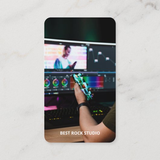 Photography Modern Minimal Simple Photo Visitekaartje (Achterkant)