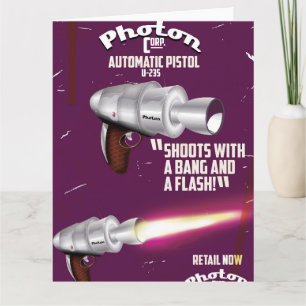 Photon vintage pistool sciencefictionposter kaart