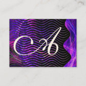 PHOTON WAVES monogram levendig Visitekaartje (Achterkant)