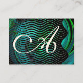 PHOTON WAVES monogram levendig Visitekaartje (Achterkant)