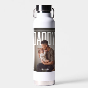 PhotoPop Daddy Est Aangepast Jaar Foto Waterfles