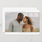 PhotoPop Save the Date Clean Design (Voorkant / Achterkant)