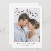 PhotoPop Save the Date Romantic Script (Voorkant / Achterkant)