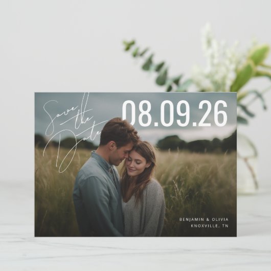 PhotoPop Save the Date Script  (Staand voorkant)