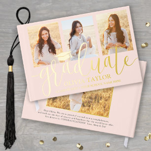 Photos avant et arrière Graduation Blush Pink Keep