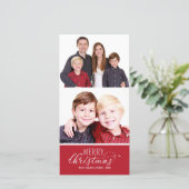 Photos Cartes de Noël 2 Photos Script chic (Debout devant)