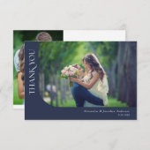 Photos courbes simples et modernes Mariage Merci (Devant / Derrière)