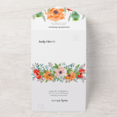 Photos d'aquarelle tout en un mariage Invitation (Dehors)