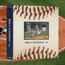 Photos de baseball Rustic Memory 1" Scrapbook