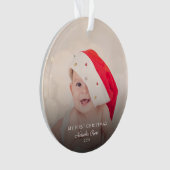 Photos de bébé moderne Premier Noël Personnalisé (devant)