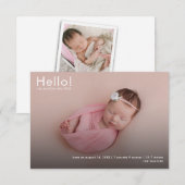 Photos de bébé Nom et Faire-part de naissance de s (Devant / Derrière)