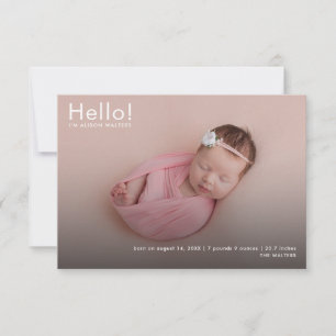 Photos de bébé Nom et Faire-part de naissance de s