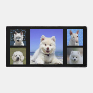 Photos de chien blanc personnalisées sur tapis de
