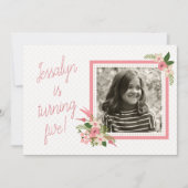 Photos de Coral Floral Invitation Anniversaire - D (Devant)