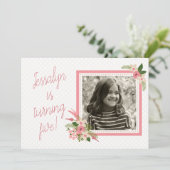 Photos de Coral Floral Invitation Anniversaire - D (Debout devant)