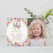 Photos de couleurs florales Unicorn Invitations d' (Debout devant)