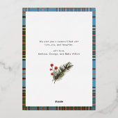 Photos de famille Noël Vacances Tartan Rose Or (Verso)