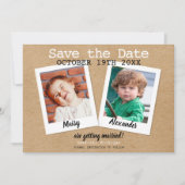 Photos de l'enfance rustique Save The Date (Devant)