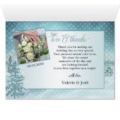 Photos de mariage d'hiver Merci Carte de note (Intérieur Horizontal (Bas))