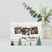 Photos de Noël en famille Carte postale rustique (Debout devant)