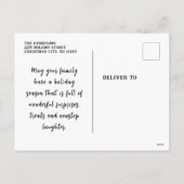 Photos de Noël en famille Carte postale rustique (Dos)