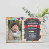 Photos de pêche Invitations à la fête d'anniversai (Debout devant)