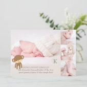 Photos de singe PixDezines faire-part de naissance (Debout devant)