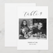 Photos d'enfance d'âge Cartes de table de mariage (Devant / Derrière)