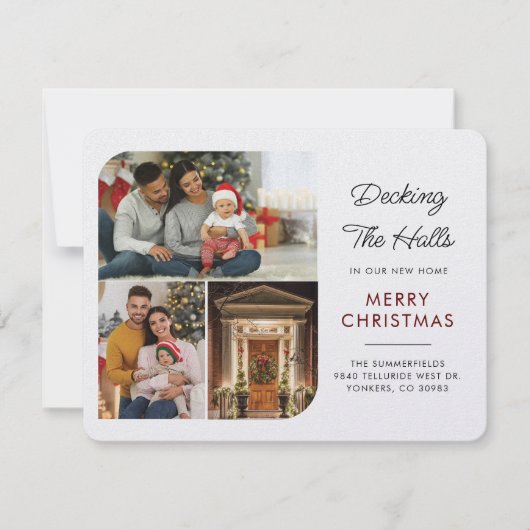 Photos familiales Moving Faire-part Carte de Noël (Devant)