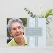 Photos Florales bleues Invitations à la fête du 90 (Debout devant)