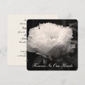 Photos florales de Peony 2 Faire-part funéraire (Devant / Derrière)