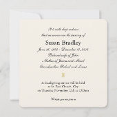 Photos florales de Peony 2 Faire-part funéraire (Dos)