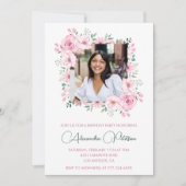 Photos invitations pour 32e anniversaire Pink Flor (Devant)